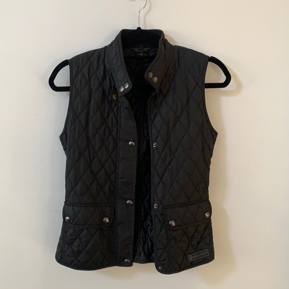 Belstaff black quilted vest! Like new! 38 / xs